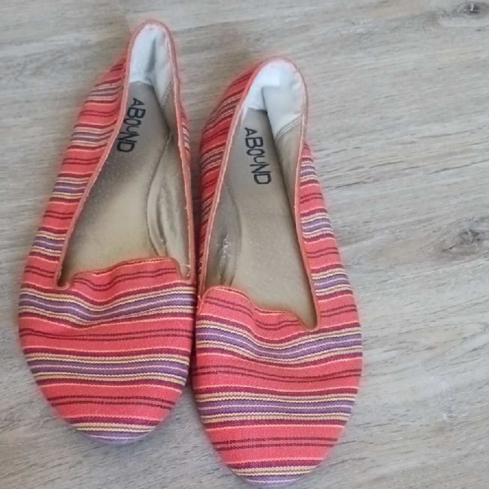 Abound Striped Slip On Canvas Flats Size 7 - Picture 3 of 8
